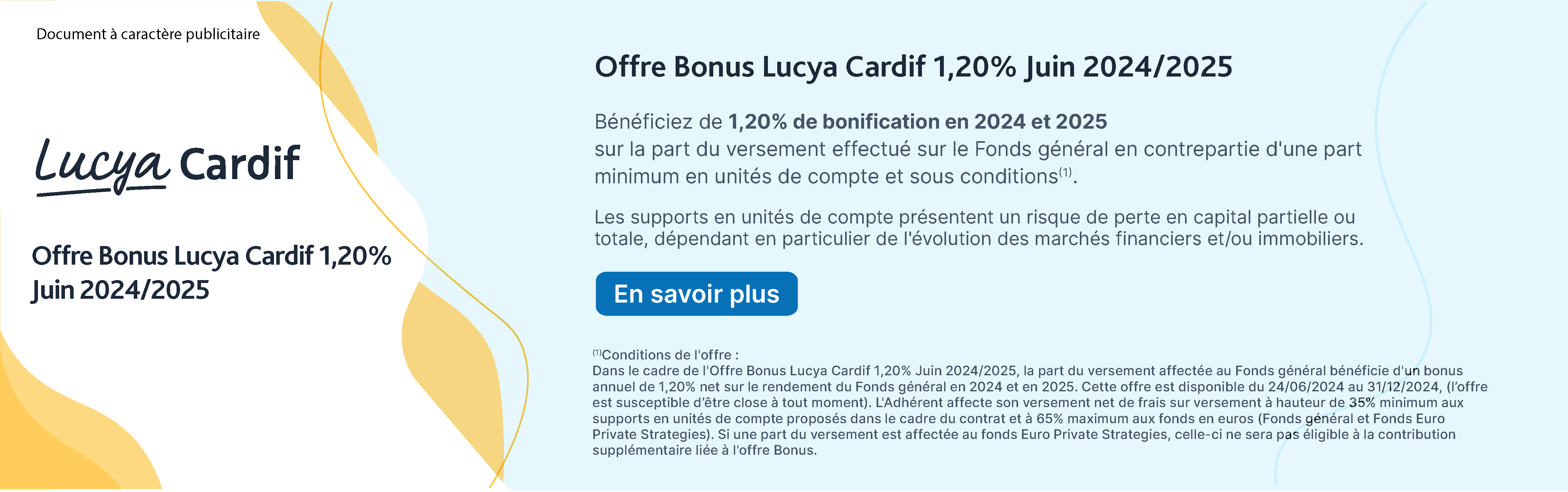 Assurance vie en ligne :Offre Bonus Lucya Cardif 2024/2025